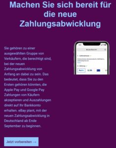 Ebay neue Zahlungabwicklung kommt nach Deutschland